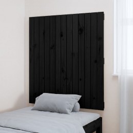 Acquista Testiera da Parete Nera 82,5x3x90 cm in Legno Massello di Pino con riferimento GHV-824907 della ditta GARDENHOME