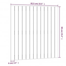 Acquista Testiera da Parete Nera 82,5x3x90 cm in Legno Massello di Pino con riferimento GHV-824907 della ditta GARDENHOME