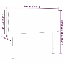 Acquista Testiera Nero a LED 90x5x78/88 cm in Similpelle con riferimento GHV-3121550 della ditta GARDENHOME
