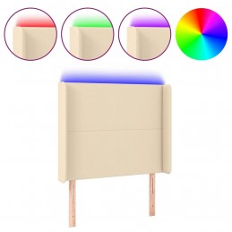Acquista Testiera a LED Crema 103x16x118/128 cm in Tessuto con riferimento GHV-3123763 della ditta GARDENHOME