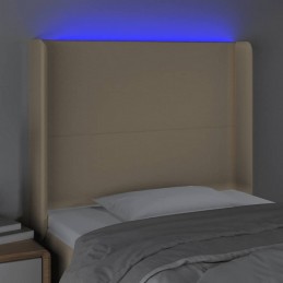 Acquista Testiera a LED Crema 103x16x118/128 cm in Tessuto con riferimento GHV-3123763 della ditta GARDENHOME