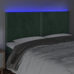 Acquista Testiera a LED Verde Scuro 200x5x118/128 cm in Velluto con riferimento GHV-3122353 della ditta GARDENHOME