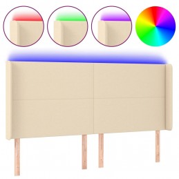 Acquista Testiera a LED Crema 203x23x118/128 cm in Tessuto con riferimento GHV-3123795 della ditta GARDENHOME