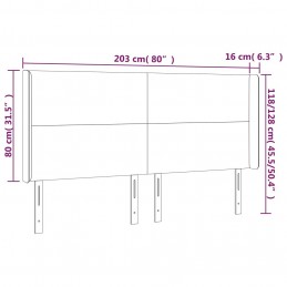 Acquista Testiera a LED Crema 203x23x118/128 cm in Tessuto con riferimento GHV-3123795 della ditta GARDENHOME