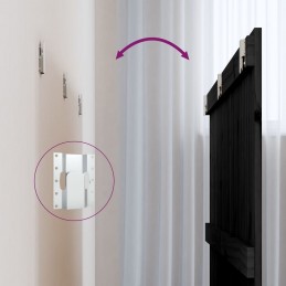 Acquista Testiera da Parete Nera 166x3x90 cm in Legno Massello di Pino con riferimento GHV-824912 della ditta GARDENHOME