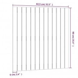 Acquista Testiera da Parete Grigia 82,5x3x90cm in Legno Massello di Pino con riferimento GHV-824905 della ditta GARDENHOME