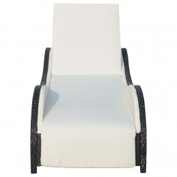 Acquista Lettino Prendisole con Cuscino in Polyrattan Nero con riferimento GHV-41975 della ditta GARDENHOME