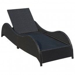 Acquista Lettino Prendisole con Cuscino in Polyrattan Nero con riferimento GHV-41975 della ditta GARDENHOME