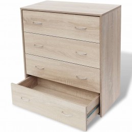 Acquista Credenza con 4 Cassetti 60x30,5x71 cm Colore Rovere con riferimento GHV-242544 della ditta GARDENHOME