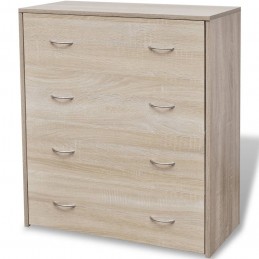 Acquista Credenza con 4 Cassetti 60x30,5x71 cm Colore Rovere con riferimento GHV-242544 della ditta GARDENHOME