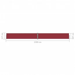 Acquista Tenda Laterale Retrattile Rossa 117x1200 cm con riferimento GHV-318059 della ditta GARDENHOME
