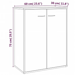 Acquista Credenza Rovere Fumo 60x30x75 cm in Legno Multistrato con riferimento GHV-815378 della ditta GARDENHOME