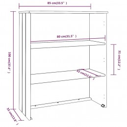 Acquista Scaffale per Credenza Marrone Miele 85x35x100 cm Legno di Pino con riferimento GHV-340508 della ditta GARDENHOME