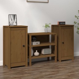Acquista Credenze 2 pz Miele 40x35x80 cm in Legno Massello di Pino con riferimento GHV-813731 della ditta GARDENHOME