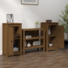 Acquista Credenze 2 pz Miele 40x35x80 cm in Legno Massello di Pino con riferimento GHV-813731 della ditta GARDENHOME