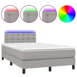 Acquista Letto a Molle Materasso e LED Grigio Chiaro 120x200 cm Tessuto con riferimento GHV-3133461 della ditta GARDENHOME