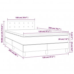 Acquista Letto a Molle Materasso e LED Grigio Chiaro 120x200 cm Tessuto con riferimento GHV-3133461 della ditta GARDENHOME