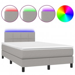Acquista Letto a Molle Materasso e LED Grigio Chiaro 120x200 cm Tessuto con riferimento GHV-3133141 della ditta GARDENHOME
