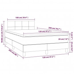 Acquista Letto a Molle Materasso e LED Grigio Chiaro 120x200 cm Tessuto con riferimento GHV-3133141 della ditta GARDENHOME