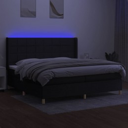 Acquista Letto a Molle Materasso e LED Nero 200x200cm in Tessuto con riferimento GHV-3138903 della ditta GARDENHOME