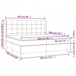 Acquista Letto a Molle Materasso e LED Nero 200x200cm in Tessuto con riferimento GHV-3138903 della ditta GARDENHOME