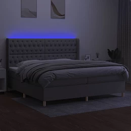 Acquista Letto a Molle Materasso e LED Grigio Chiaro 200x200 cm Tessuto con riferimento GHV-3139141 della ditta GARDENHOME