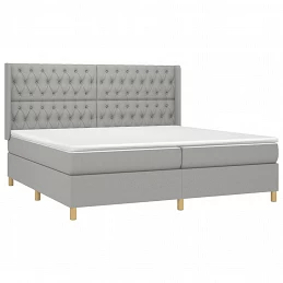 Acquista Letto a Molle Materasso e LED Grigio Chiaro 200x200 cm Tessuto con riferimento GHV-3139141 della ditta GARDENHOME