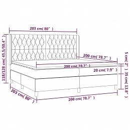 Acquista Letto a Molle Materasso e LED Grigio Chiaro 200x200 cm Tessuto con riferimento GHV-3139141 della ditta GARDENHOME