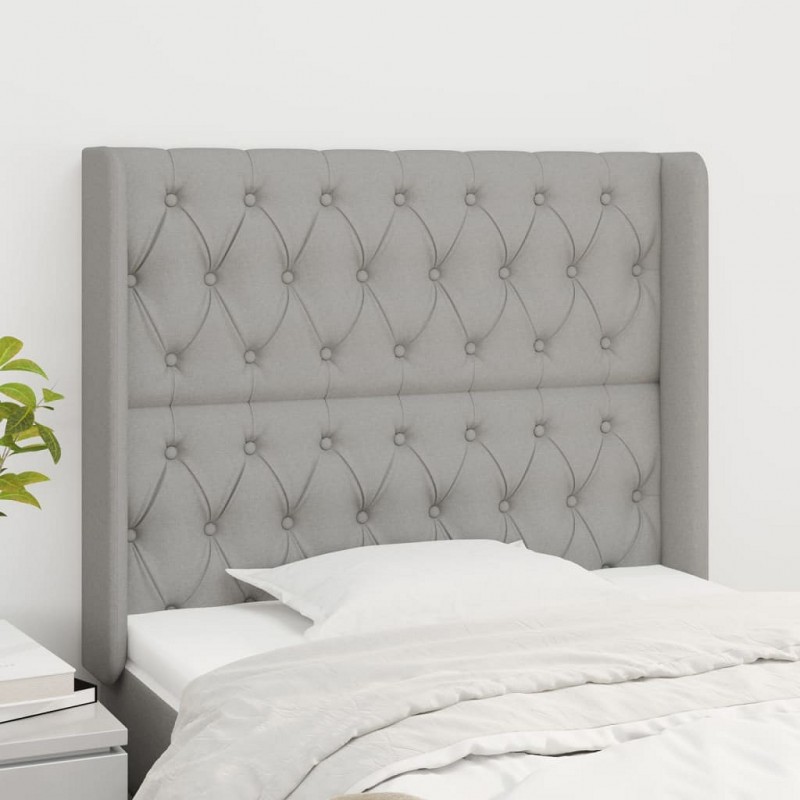 Acquista Testiera ad Orecchio Grigio Chiaro 93x16x118/128 cm in Tessuto con riferimento GHV-3119898 della ditta GARDENHOME