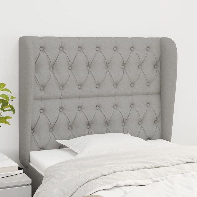 Acquista Testiera ad Orecchio Grigio Chiaro 93x23x118/128 cm in Tessuto con riferimento GHV-3118274 della ditta GARDENHOME