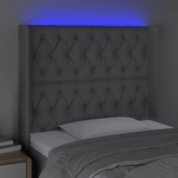 Acquista Testiera a LED Grigio Chiaro 103x16x118/128 cm in Tessuto con riferimento GHV-3124374 della ditta GARDENHOME