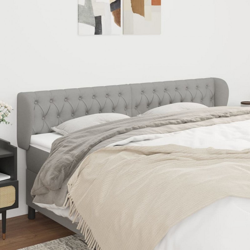 Acquista Testiera ad Orecchio Grigio Chiaro 203x23x78/88 cm in Tessuto con riferimento GHV-3117502 della ditta GARDENHOME