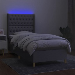 Acquista Letto a Molle Materasso e LED Grigio Chiaro 90x200 cm Tessuto con riferimento GHV-3139085 della ditta GARDENHOME