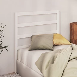Acquista Testiera per Letto Bianca 95x4x100 cm in Legno Massello di Pino con riferimento GHV-822233 della ditta GARDENHOME