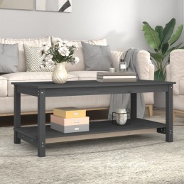 Acquista Tavolino da Salotto Grigio 110x55x45 cm Legno Massello di Pino con riferimento GHV-822274 della ditta GARDENHOME