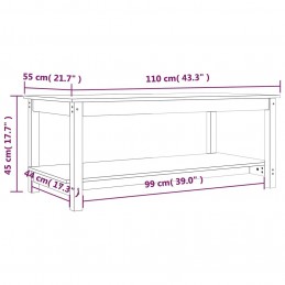 Acquista Tavolino da Salotto Grigio 110x55x45 cm Legno Massello di Pino con riferimento GHV-822274 della ditta GARDENHOME
