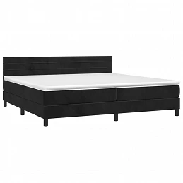 Acquista Letto a Molle con Materasso e LED Nero 200x200 cm in Velluto con riferimento GHV-3134485 della ditta GARDENHOME