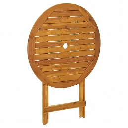 Acquista Tavolo da Giardino Pieghevole 70 cm in Massello di Acacia con riferimento GHV-313596 della ditta GARDENHOME