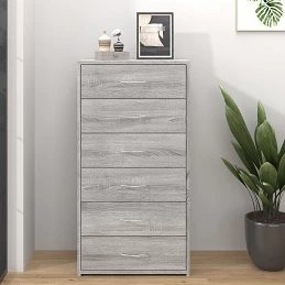 Acquista Credenza 6 Cassetti Grigio Sonoma 50x34x96 cm Legno Multistrato con riferimento GHV-815364 della ditta GARDENHOME
