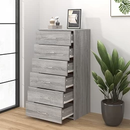Acquista Credenza 6 Cassetti Grigio Sonoma 50x34x96 cm Legno Multistrato con riferimento GHV-815364 della ditta GARDENHOME