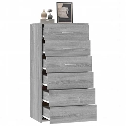 Acquista Credenza 6 Cassetti Grigio Sonoma 50x34x96 cm Legno Multistrato con riferimento GHV-815364 della ditta GARDENHOME