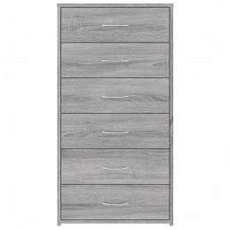 Acquista Credenza 6 Cassetti Grigio Sonoma 50x34x96 cm Legno Multistrato con riferimento GHV-815364 della ditta GARDENHOME