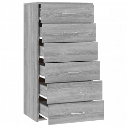 Acquista Credenza 6 Cassetti Grigio Sonoma 50x34x96 cm Legno Multistrato con riferimento GHV-815364 della ditta GARDENHOME