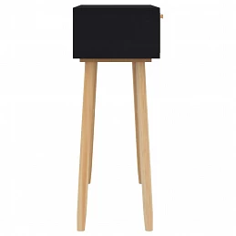 Acquista Tavolo Consolle Nero 80x30x75cm Massello Pino e Rattan Naturale con riferimento GHV-345625 della ditta GARDENHOME