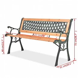 Acquista Panchina da Giardino 122 cm in Legno con riferimento GHV-40262 della ditta GARDENHOME