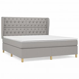 Acquista Giroletto a Molle con Materasso Grigio Chiaro160x200 cm Tessuto con riferimento GHV-3128773 della ditta GARDENHOME