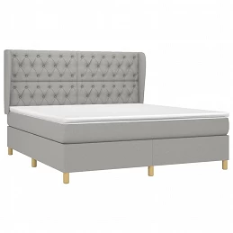 Acquista Giroletto a Molle con Materasso Grigio Chiaro160x200 cm Tessuto con riferimento GHV-3128773 della ditta GARDENHOME