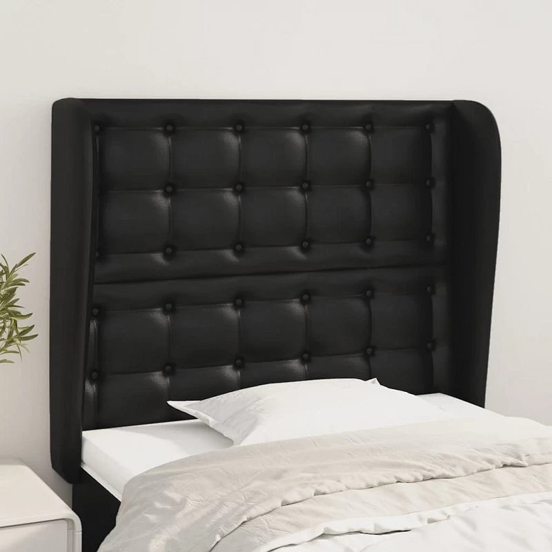 Acquista Testiera ad Orecchio Nera 83x23x118/128 cm in Similpelle con riferimento GHV-3118028 della ditta GARDENHOME