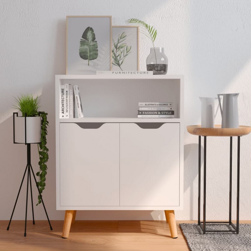 Acquista Credenza Bianco Lucido 60x30x72 cm in Truciolato con riferimento GHV-326828 della ditta GARDENHOME