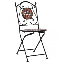 Acquista Sedie da Bistrò con Mosaico 2 pz Marroni in Ceramica con riferimento GHV-46714 della ditta GARDENHOME